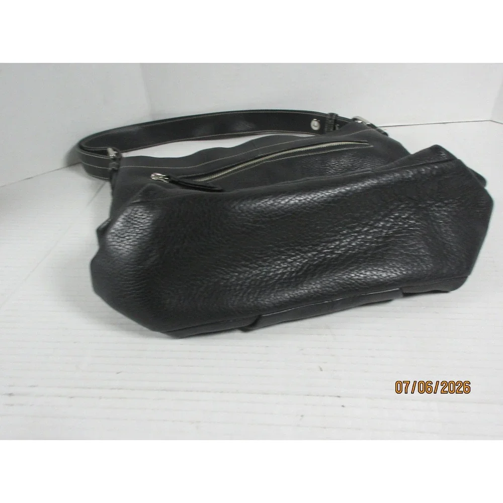 Coach Kristen Black Pebbled Leather Hobo Shoulder Bag F15064